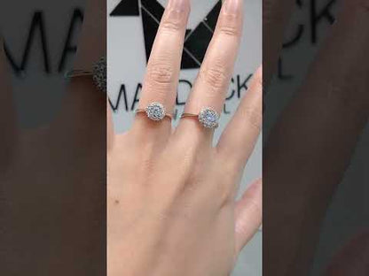 1.30 Cts Cubic Zirconia / Sterling Silver 925 Ring / Rhodium plated Nickel-Free / MadDuckJewels RG1623