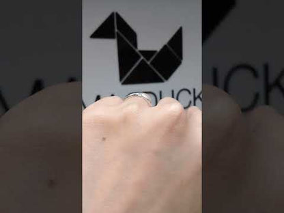 Madduckjewels แหวนเงินแท้ เพชร CZ ชุบโรเดียม RG1564WGR