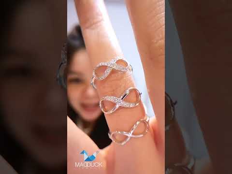 Madduckjewels แหวนเงินแท้  ชุบโรเดียม RG1301