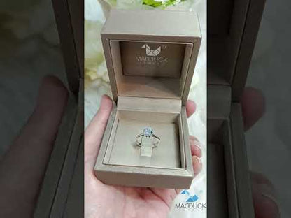 1 Carat SOLITAIRE Cubic Zirconia / Sterling Silver 925 Ring / Rhodium plated Nickel-Free / MadDuckJewels RG1732