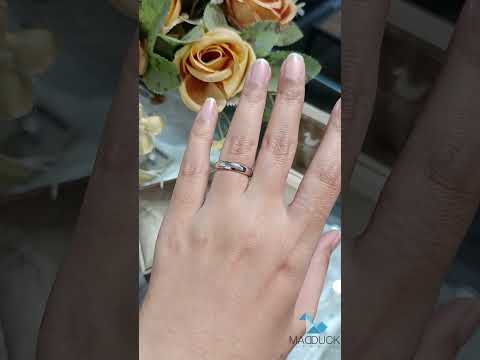 Sterling Silver 925 Ring / 4.0 mm. Comfort fit / Wedding band / Rhodium plated Nickel-Free / MadDuckJewels RG1406