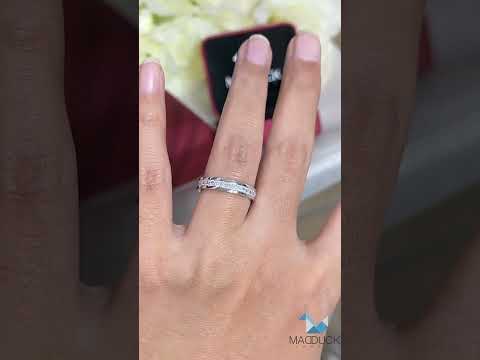 Madduckjewels แหวนเงินแท้ เพชร CZ ชุบโรเดียม RG1435