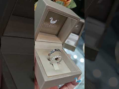 Cubiz Zirconia Sterling Silver 925 couple Rings with Rhodium plated / RG1929-RG1428