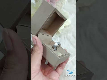 0.60 Cts Cubic Zirconia / Sterling Silver 925 Ring / Rhodium plated Nickel-Free / MadDuckJewels RG1716WGR