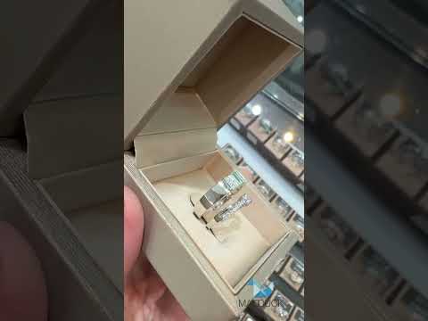 Cubiz Zirconia Sterling Silver 925 couple Rings with Rhodium plated / RG1529-RG1449