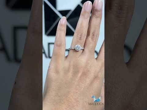 Madduckjewels แหวนเงินแท้ เพชร CZ ชุบโรเดียม RG1734