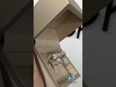 Cubiz Zirconia Sterling Silver 925 couple Rings with Rhodium plated / RG1807-RG1703