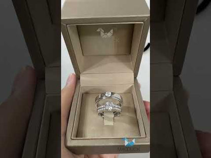 Madduckjewels แหวนเงินแท้ เพชร CZ ชุบโรเดียม RG1418-RG1702