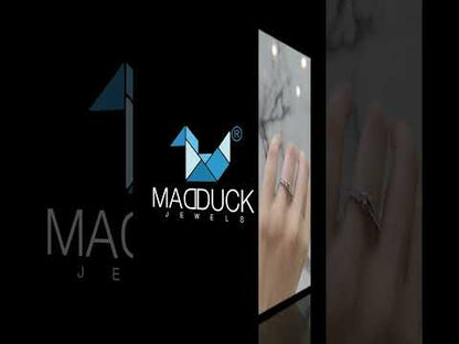 Madduckjewels แหวนเงินแท้ เพชร CZ ชุบโรเดียม RG1533