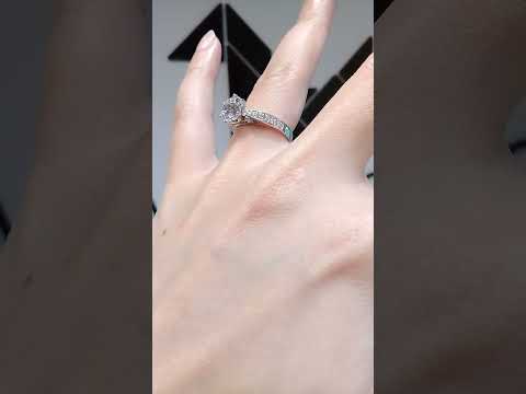 Madduckjewels แหวนเงินแท้ เพชร CZ ชุบโรเดียม RG2026