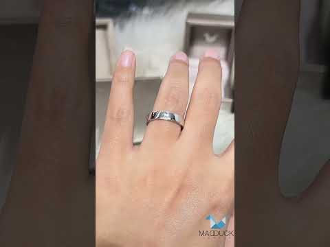 Madduckjewels แหวนเงินแท้ เพชร CZ ชุบโรเดียม RG1564