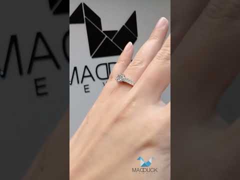 Madduckjewels แหวนเงินแท้ เพชร CZ ชุบโรเดียม RG1641