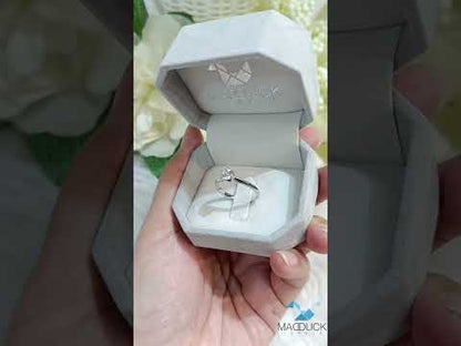 0.50 Carat SOLITAIRE Cubic Zirconia / Sterling Silver 925 Ring / Rhodium plated Nickel-Free / MadDuckJewels RG1544