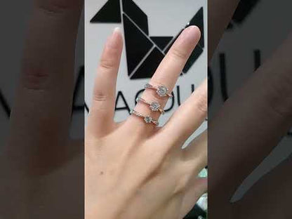 0.50 Cts Cubic Zirconia / Sterling Silver 925 Ring / Rhodium plated Nickel-Free / MadDuckJewels RG1902