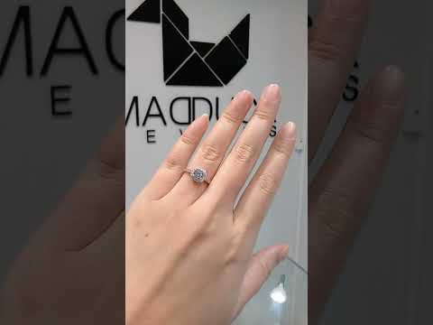 Madduckjewels แหวนเงินแท้ เพชร CZ ชุบโรเดียม RG1714