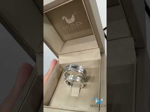 Madduckjewels แหวนเงินแท้ เพชร CZ ชุบโรเดียม RG1445WGR-RG1506WGR