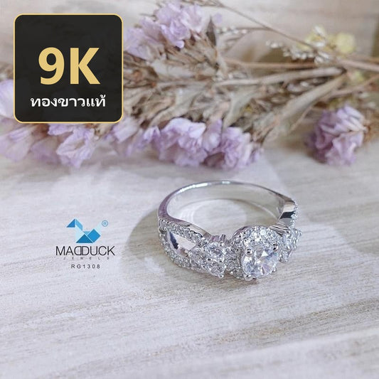 Women's ring – CZ in 9K white gold by Madduck Jewels