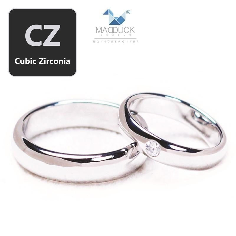 Couple ring set – CZ in 925 silver by Madduck Jewels
