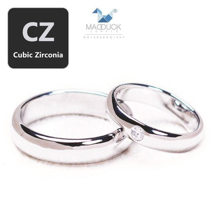Couple ring set – CZ in 925 silver by Madduck Jewels