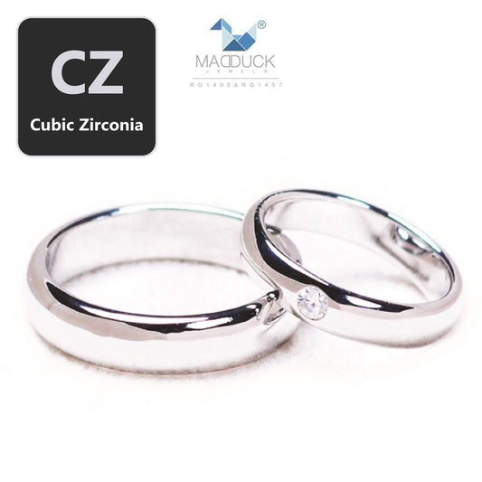 Couple ring set – CZ in 925 silver by Madduck Jewels