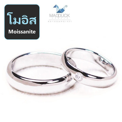 Couple ring set – Moissanite in 925 silver by Madduck Jewels
