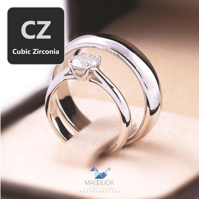 Couple ring set – CZ in 925 silver by Madduck Jewels