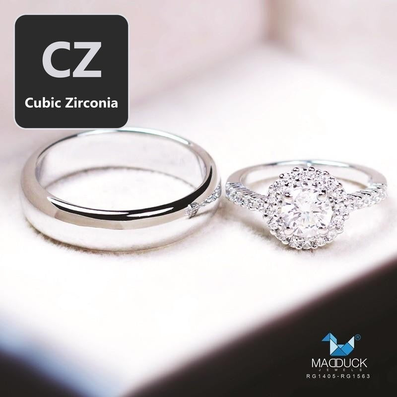 Couple ring set – CZ in 925 silver by Madduck Jewels