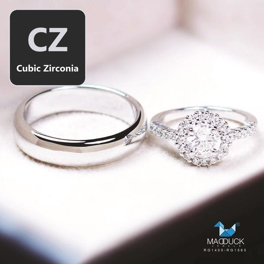 Couple ring set – CZ in 925 silver by Madduck Jewels