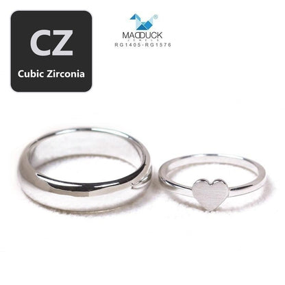 Couple ring set – CZ in 925 silver by Madduck Jewels