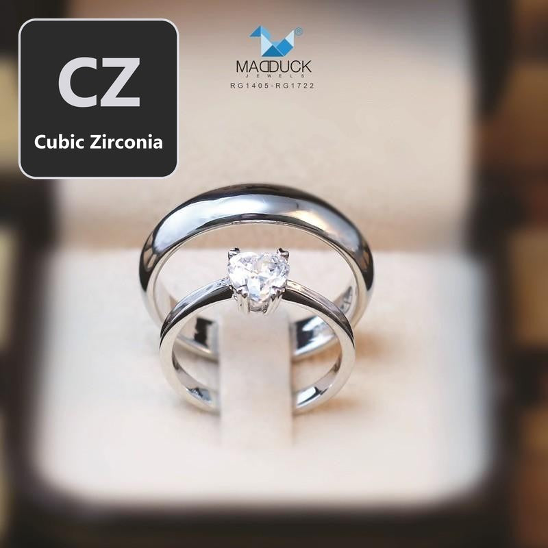 Couple ring set – CZ in 925 silver by Madduck Jewels