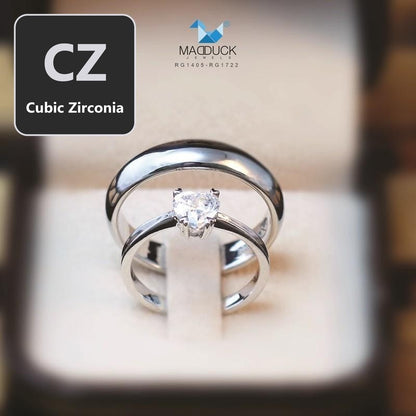 Couple ring set – CZ in 925 silver by Madduck Jewels