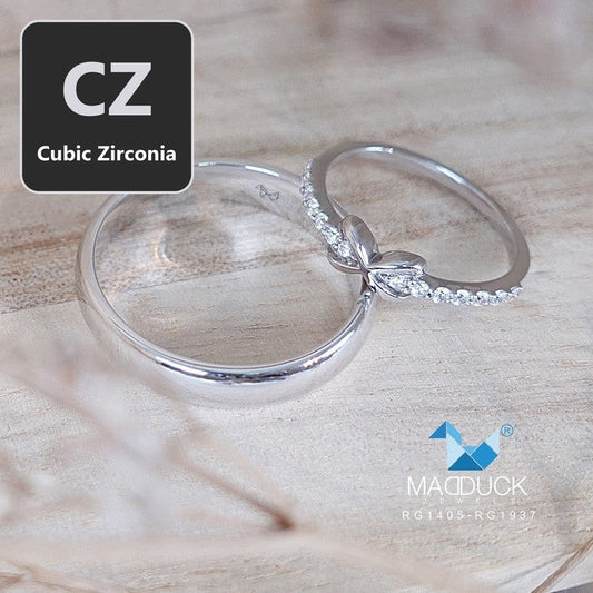 Couple ring set – CZ in 925 silver by Madduck Jewels