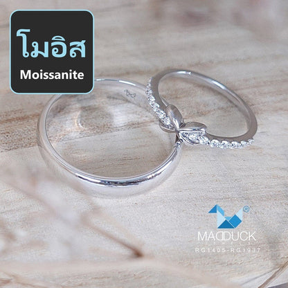 Couple ring set – Moissanite in 925 silver by Madduck Jewels