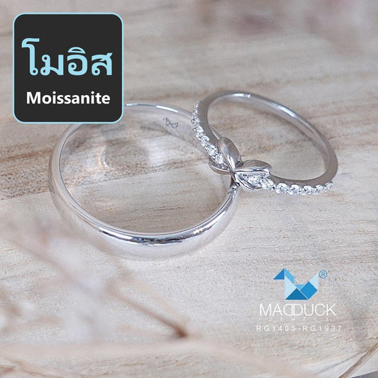 Couple ring set – Moissanite in 925 silver by Madduck Jewels