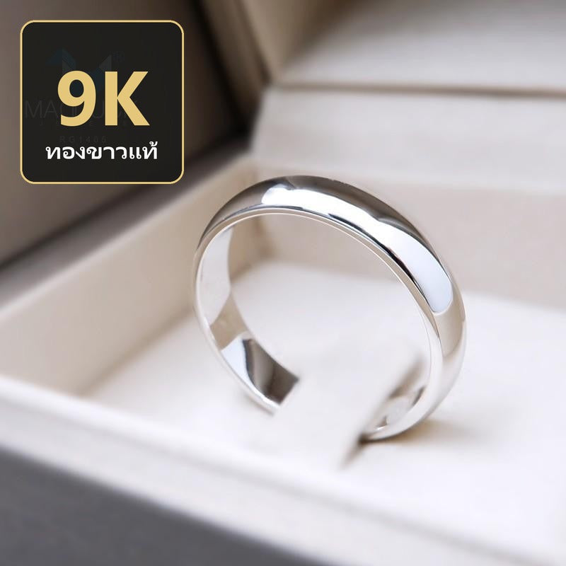 Unisex / male / female ring – CZ in 9K white gold by Madduck Jewels