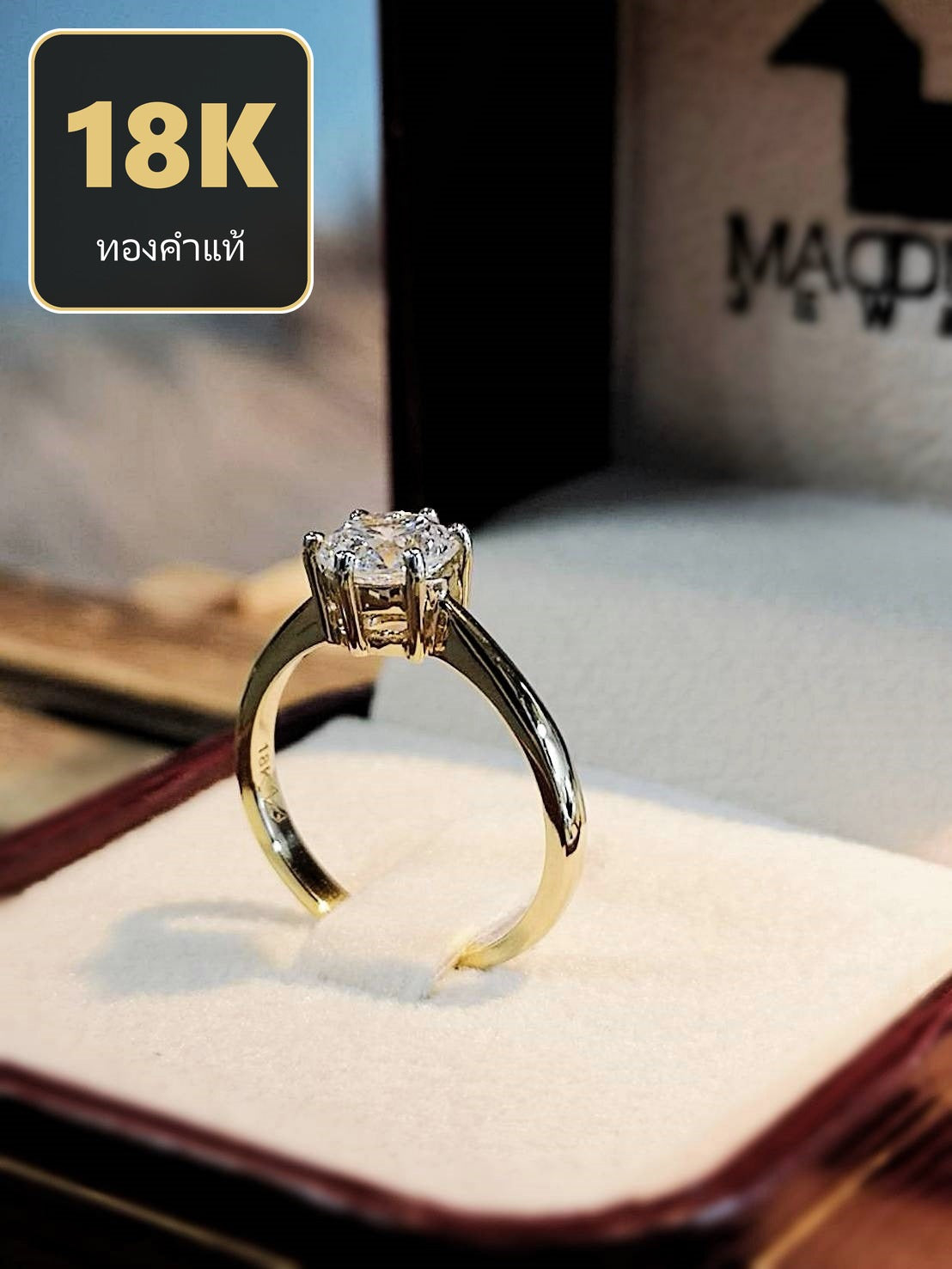 Women's ring – CZ in 9K white gold by Madduck Jewels