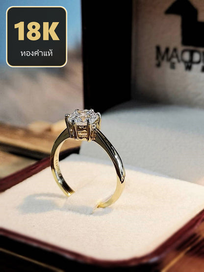 Women's ring – CZ in 9K white gold by Madduck Jewels