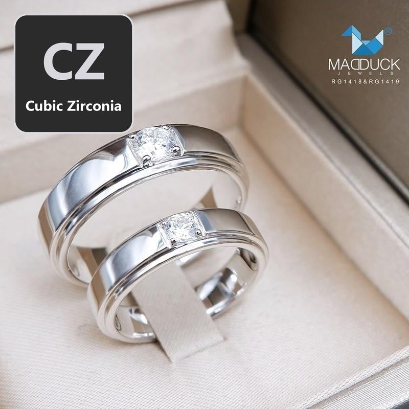 Couple ring set – CZ in 925 silver by Madduck Jewels