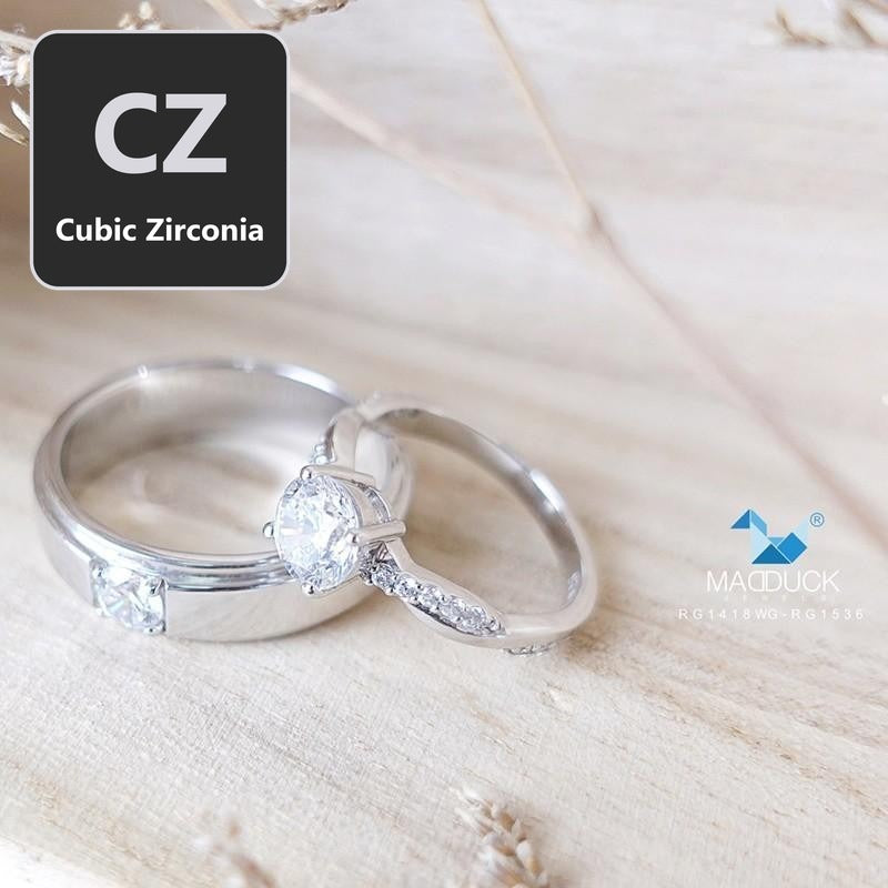 Couple ring set – CZ in 925 silver by Madduck Jewels