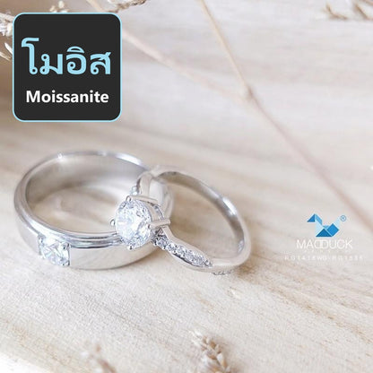 Couple ring set – Moissanite in 925 silver by Madduck Jewels