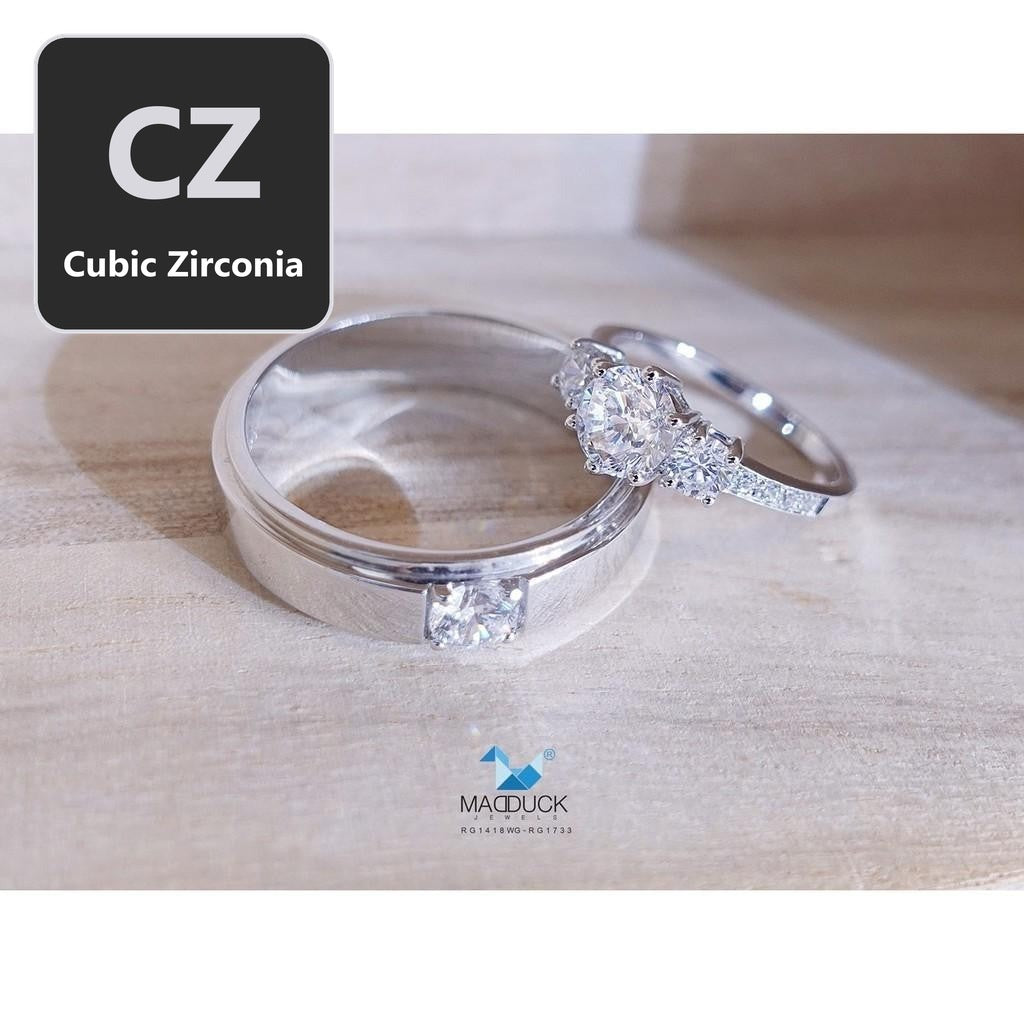 Couple ring set – CZ in 925 silver by Madduck Jewels