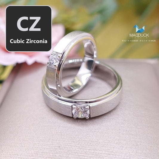 Couple ring set – CZ in 925 silver by Madduck Jewels