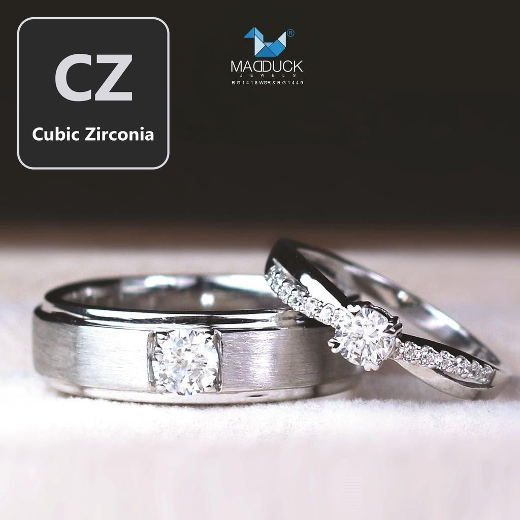 Couple ring set – CZ in 925 silver by Madduck Jewels
