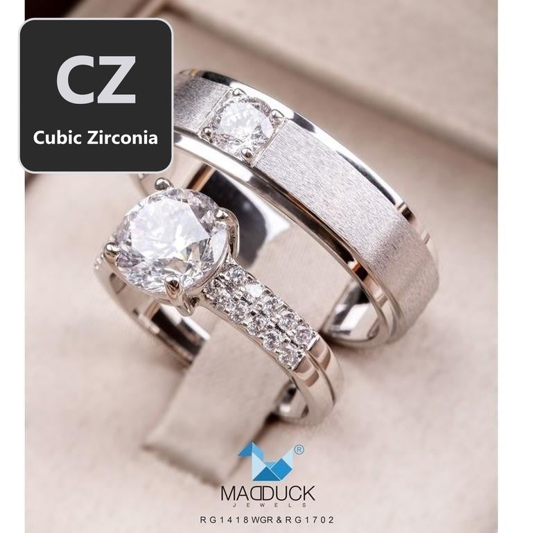 Couple ring set – CZ in 925 silver by Madduck Jewels