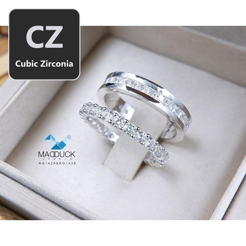 Couple ring set – CZ in 925 silver by Madduck Jewels