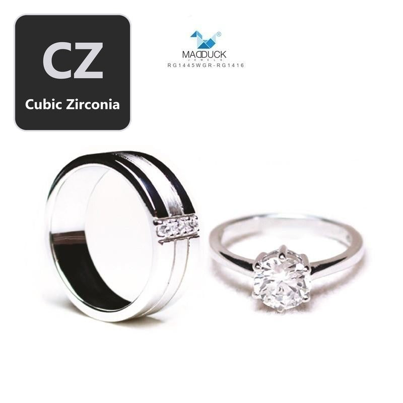 Couple ring set – CZ in 925 silver by Madduck Jewels
