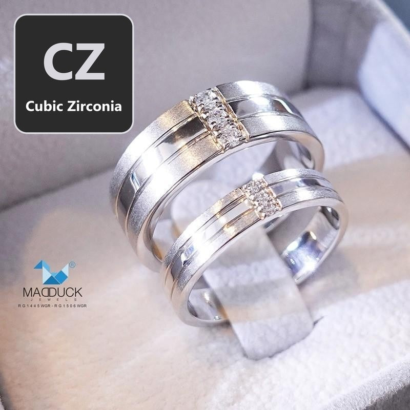 Couple ring set – CZ in 925 silver by Madduck Jewels