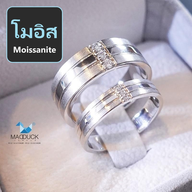 Couple ring set – Moissanite in 925 silver by Madduck Jewels