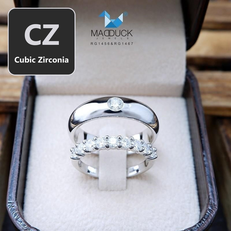 Couple ring set – CZ in 925 silver by Madduck Jewels