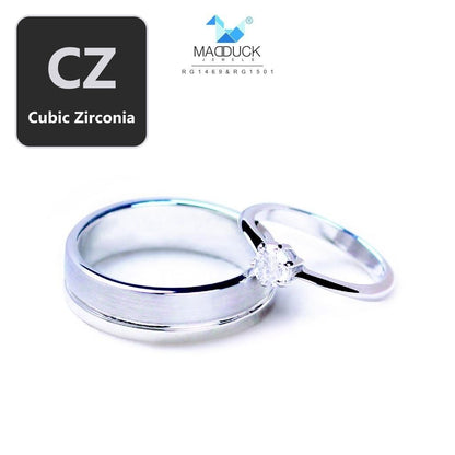 Couple ring set – CZ in 925 silver by Madduck Jewels